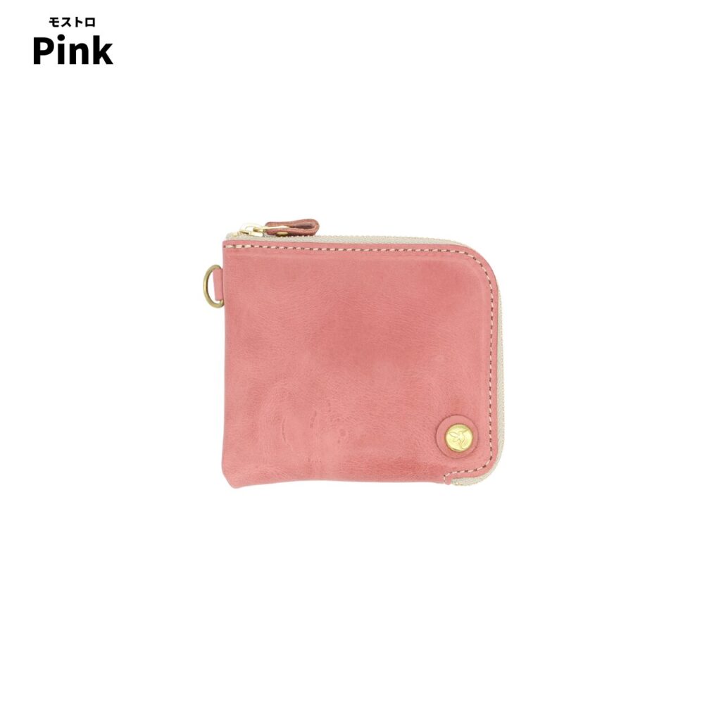 モストロレザーのミニ財布COOPERのピンク