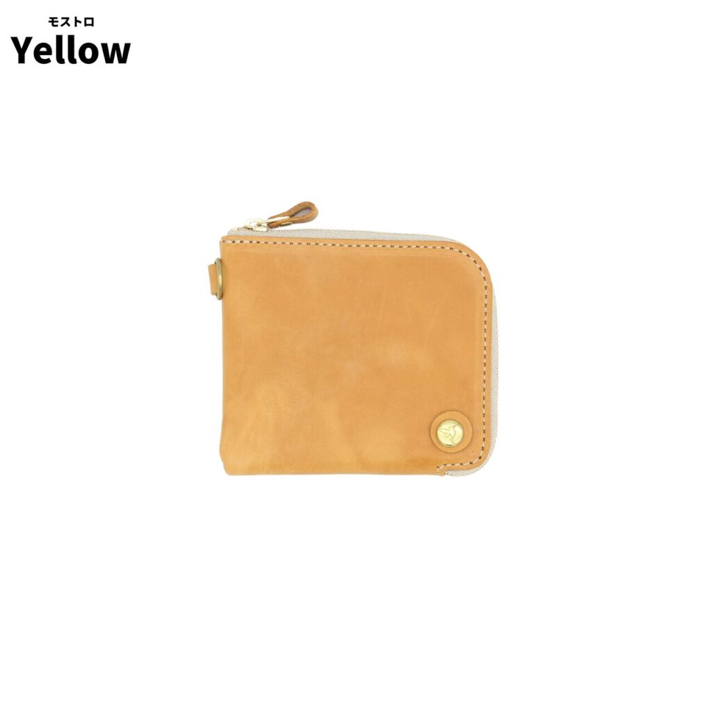 モストロレザーのミニ財布COOPERのイエロー
