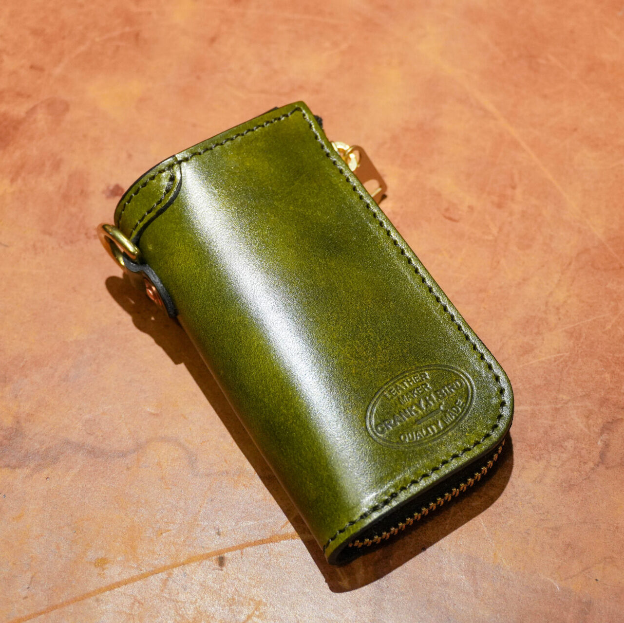 スマートキーケース"GROUND ANTIQUE"カーキ