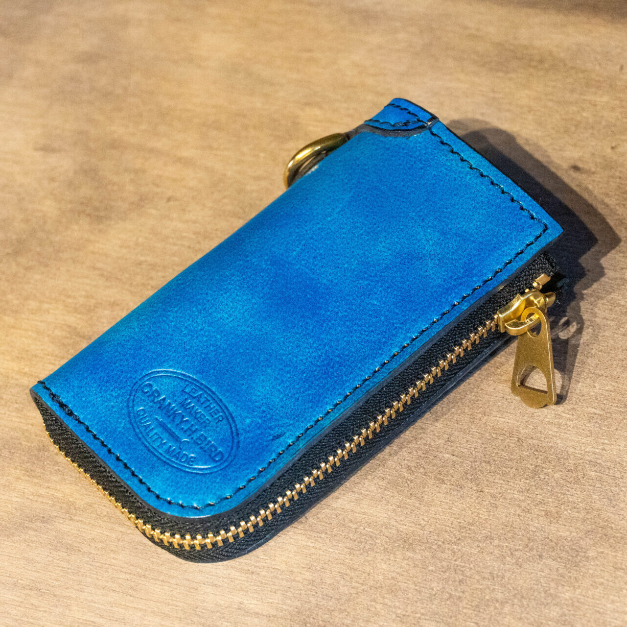 スマートキーケース"GROUND ANTIQUE"ライトブルー